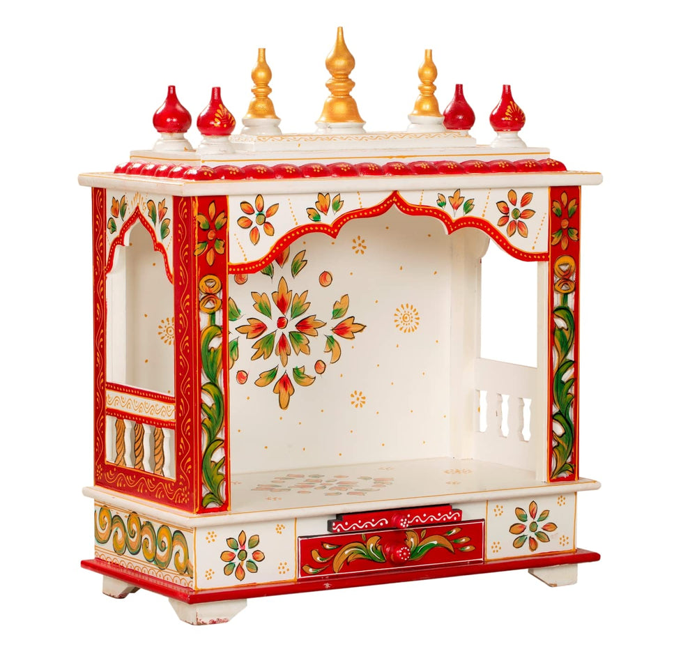 Kamdhenu art and craft Wooden Temple/Home Temple/Pooja Mandir/Pooja Mandap/Temple for Home (Bal4)