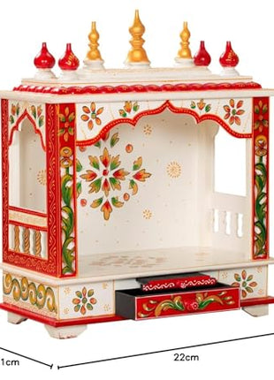Kamdhenu art and craft Wooden Temple/Home Temple/Pooja Mandir/Pooja Mandap/Temple for Home (Bal4) 