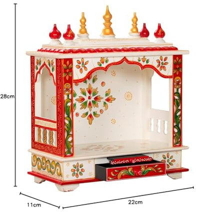 Kamdhenu art and craft Wooden Temple/Home Temple/Pooja Mandir/Pooja Mandap/Temple for Home (Bal4) 