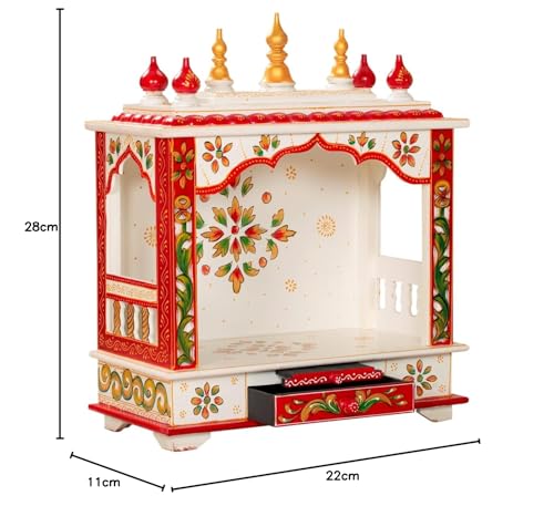 Kamdhenu art and craft Wooden Temple/Home Temple/Pooja Mandir/Pooja Mandap/Temple for Home (Bal4) 