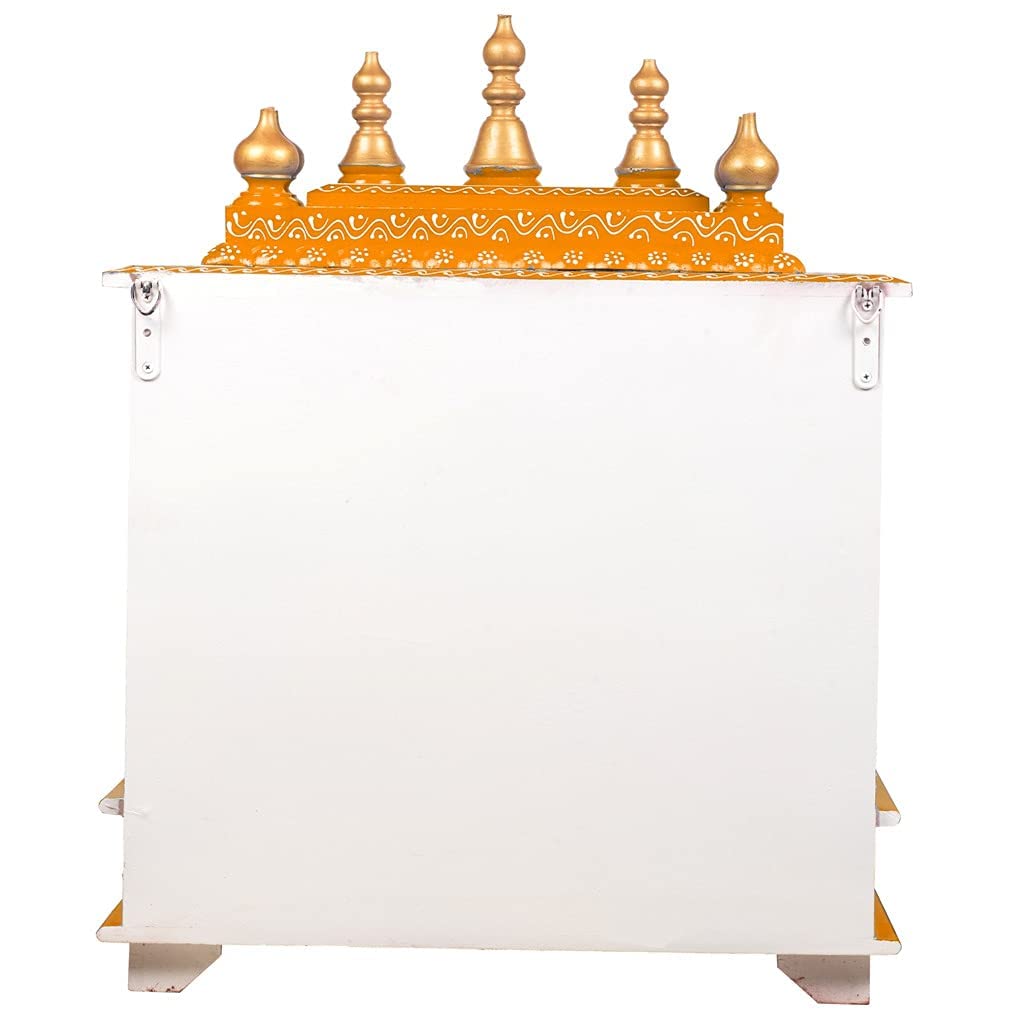Kamdhenu art and craft Wooden Temple/Home Temple/Pooja Mandir/Pooja Mandap/Temple for Home Rob, 22 Inch 