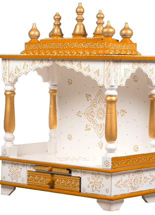 Kamdhenu art and craft Wooden Temple/Home Temple/Pooja Mandir/Pooja Mandap/Temple for Home Rob, 22 Inch 