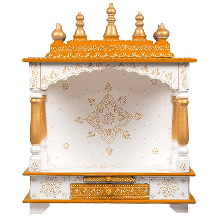 Kamdhenu art and craft Wooden Temple/Home Temple/Pooja Mandir/Pooja Mandap/Temple for Home Rob, 22 Inch 