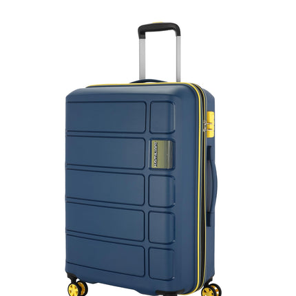 Kamiliant American Tourister Harrier Zing 68 Cms Medium Check-in (Pp) Hard Sided 8 Wheels Spinner Luggage/Suitcase/Trolley Bag (Navy) (Double Wheel), Navy Blue 