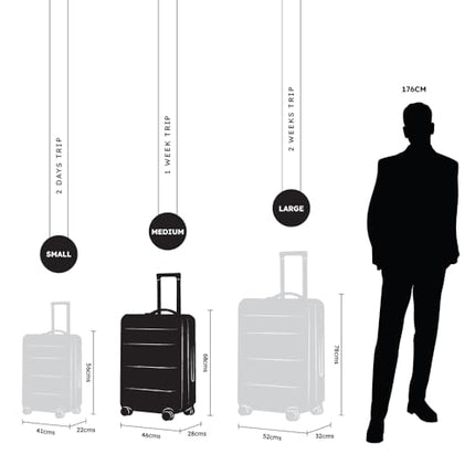 Kamiliant American Tourister Harrier Zing 68 Cms Medium Check-in (Pp) Hard Sided 8 Wheels Spinner Luggage/Suitcase/Trolley Bag (Navy) (Double Wheel), Navy Blue 