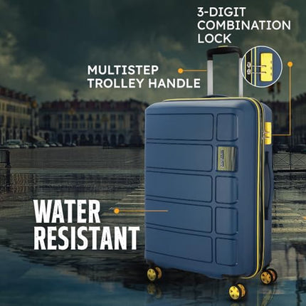 Kamiliant American Tourister Harrier Zing 68 Cms Medium Check-in (Pp) Hard Sided 8 Wheels Spinner Luggage/Suitcase/Trolley Bag (Navy) (Double Wheel), Navy Blue 