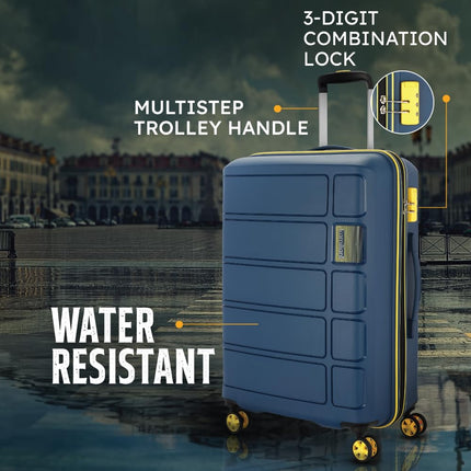 Kamiliant American Tourister Harrier Zing 68 Cms Medium Check-in (Pp) Hard Sided 8 Wheels Spinner Luggage/Suitcase/Trolley Bag (Navy) (Double Wheel), Navy Blue 