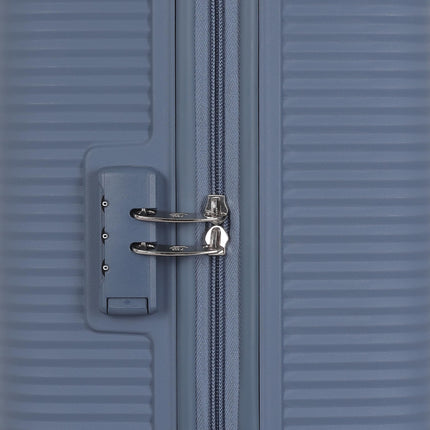 Kamiliant Medium Nexus 3-Piece Luggage Set (Small + + Large) | PP Hard-Shell Trolley with 8 Spinner Wheels & 3-Digit Lock, Trolley Bag/Luggage/Suitcase for Travel for Men and Women-Blue 