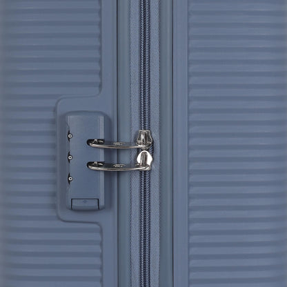 Kamiliant Medium Nexus 3-Piece Luggage Set (Small + + Large) | PP Hard-Shell Trolley with 8 Spinner Wheels & 3-Digit Lock, Trolley Bag/Luggage/Suitcase for Travel for Men and Women-Blue 