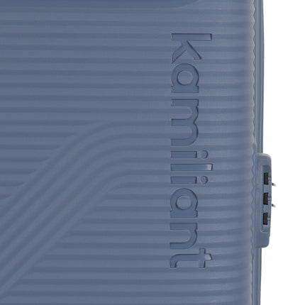 Kamiliant Medium Nexus 3-Piece Luggage Set (Small + + Large) | PP Hard-Shell Trolley with 8 Spinner Wheels & 3-Digit Lock, Trolley Bag/Luggage/Suitcase for Travel for Men and Women-Blue 