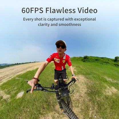 KanDao QooCam3 360° Camera with1.55 Sensor (Dual Battery Bundle) Waterproof Camera, 5.7K Wide-Angle with Lens Cover, Realtime Editing, 5X Stabilization for Sports, Outdoor, Travel 