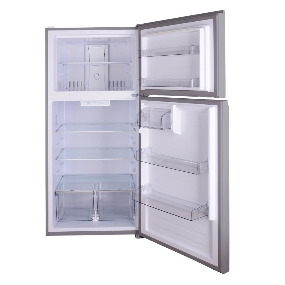 Kenmore 30 in. 18.2 cu. ft. Capacity Refrigerator/Freezer with Adjustable Glass Shelving, Humidity Control Crispers, Gallon Door Bins, ENERGY STAR Certified, Fingerprint Resistant Stainless Steel 