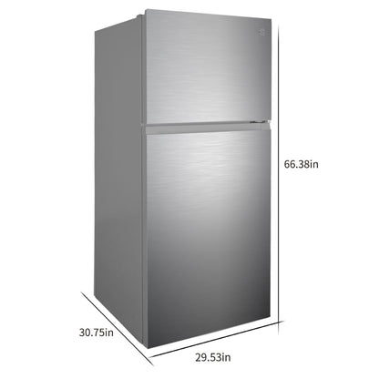 Kenmore 30 in. 18.2 cu. ft. Capacity Refrigerator/Freezer with Adjustable Glass Shelving, Humidity Control Crispers, Gallon Door Bins, ENERGY STAR Certified, Fingerprint Resistant Stainless Steel 