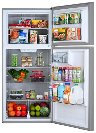 Kenmore 30 in. 18.2 cu. ft. Capacity Refrigerator/Freezer with Adjustable Glass Shelving, Humidity Control Crispers, Gallon Door Bins, ENERGY STAR Certified, Fingerprint Resistant Stainless Steel 