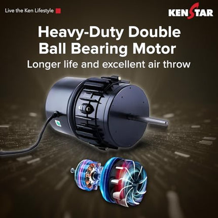Kenstar AEROGLIDE HC 135 L Desert Air Cooler WITH FRONT LOCKING COMMERCIAL GRADE WHEELS for Home|Anti-Bacterial Honeycomb Pads|High-Speed |80Ft Air Throw|1-Yr Product Warranty|Light Grey 