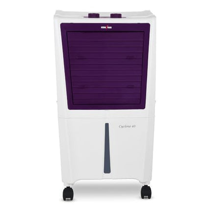 Kenstar CYCLONE HC 40 L Room/Personal Air Cooler For Home| Honeycomb Pad |High Speed Fan |45 Ft Powerful Air Throw|Inverter compatible |Portable Cooler-Room|1-Yr Product Warranty|White & Purple 