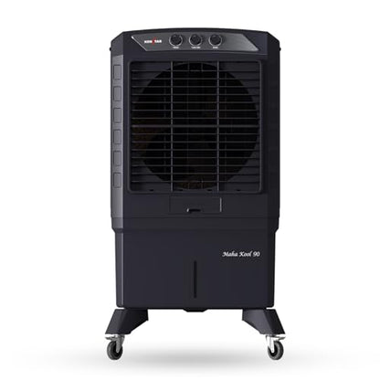 Kenstar MAHA KOOL HC 90 L Desert Air Cooler WITH FRONT LOCKING COMMERCIAL GRADE WHEELS for Home|Anti-Bacterial Honeycomb Pads|High-Speed |Invertor ready|50Ft Air Throw|1-Yr Product Warranty|Grey 