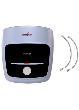 Kenstar Marvel 10-L, 5 Star Rated Storage Water Heater with Superior Glassline Coated Tank, Powerful 2000W Heating Element, Rust Proof Plastic Body and Advanced 3 Level Safety|(White and Blue) 