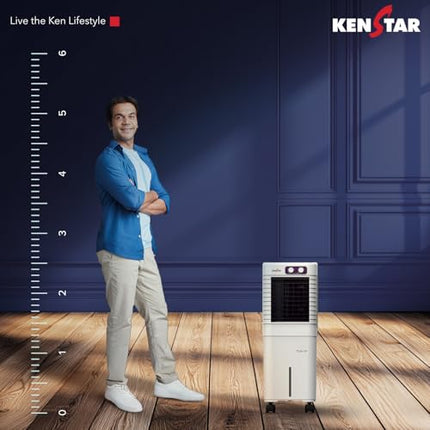 Kenstar PULSE HC 20 Portable/Room/Personal Air Cooler For Home| Honeycomb Pad |High Speed Fan |15 Ft Powerful Air Throw|Inverter compatible |Portable Cooler-Room|1-Yr Product Warranty|White & Purple 