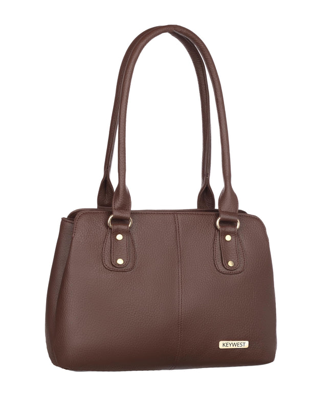 Keywest Women's Vegan Leather Penguin Handbag Shoulder Bag Ladies Purse (Brown) (Large) 