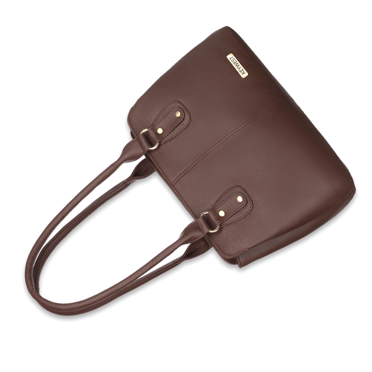 Keywest Women's Vegan Leather Penguin Handbag Shoulder Bag Ladies Purse (Brown) (Large) 