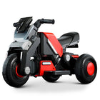 Kidsmate Hyrider 6V Electric Kids Bike with Rechargeable 6.5 Ah Battery Inbuilt Imported Motor Drive | Music Player, Front LED Light & Foot Accelerator Pedal Bike for Ages 1-4 Years - Red 