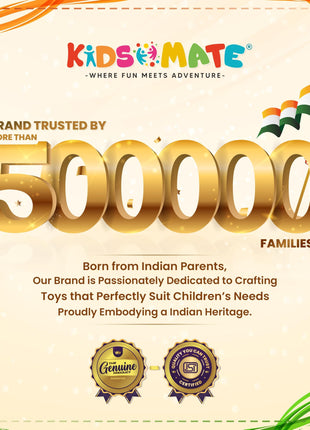 Kidsmate Power Ride Battery Operated Baby Car Jeep for Kids | Remote Control Car with RGB Lights, Music & 12V Rechargeable Battery | Perfect Ride-On Toy 4 Wheel Car for Boys & Girls Ages 3-8 Yr (Red) 