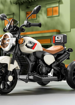 Kidsmate Ride Xtreme Electric Bike for Kids | 6V Battery, MP3 Player, USB, Bluetooth, LED Lights & Foot Accelerator | Battery-Operated Ride-On Bike with Backrest for Boys & Girls Aged 1-5 Years 