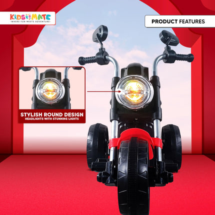 Kidsmate X-Power Ultimate Fun Electric Bike for Kids | 6V 4AH Battery, Dual Suspension with LED Lights & Comfy Backrest | Battery Bike for Kids for Ages 1-5 Years 