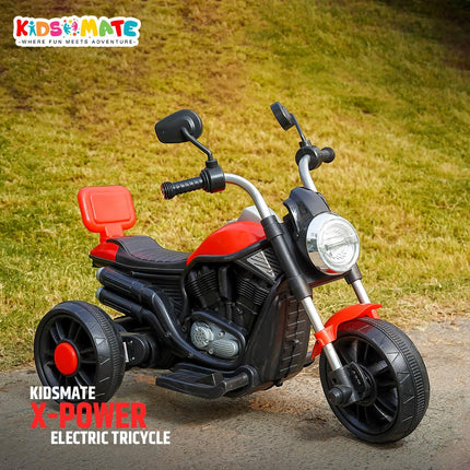 Kidsmate X-Power Ultimate Fun Electric Bike for Kids | 6V 4AH Battery, Dual Suspension with LED Lights & Comfy Backrest | Battery Bike for Kids for Ages 1-5 Years 