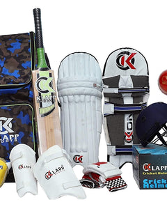 Klapp Champion Cricket Kit, Cricket Set with Leather Ball (‎Youth) 