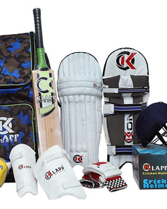 Klapp Stainless Steel Champion Cricket Kit Right Hand,Cricket Kit (Junior), Silver 