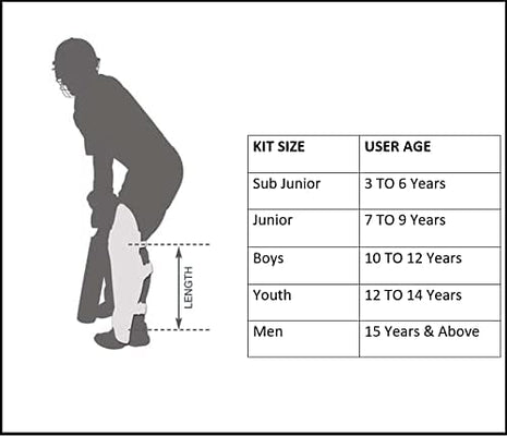 Klapp Stainless Steel Champion Cricket Kit Right Hand,Cricket Kit (Junior), Silver 