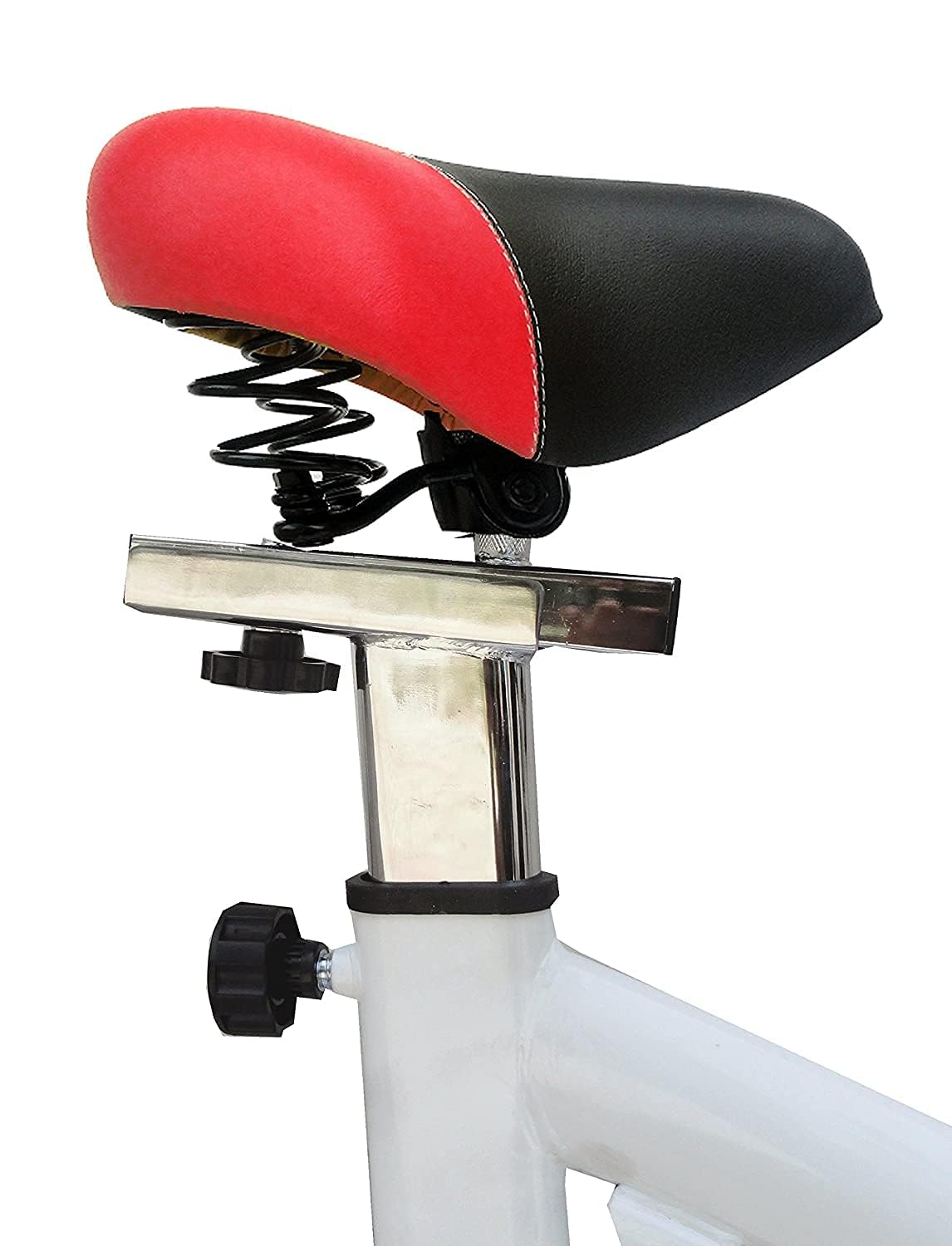 Kobo 18 Kg Flywheel Fitness Spin Bike With Hand Pulse and Arm Support Pads (IMPORTED, White) 