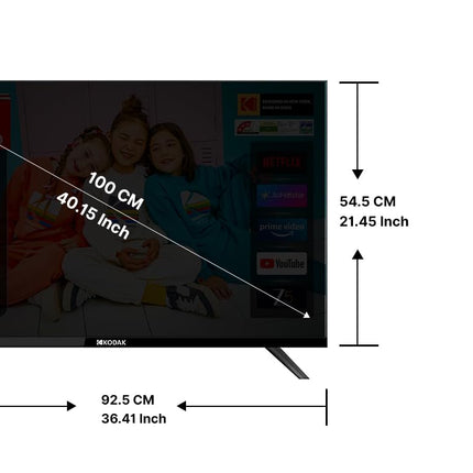 Kodak 100 cm (40 inches) 9XPRO Series Full HD Certified Android LED TV 409X5061 (Black) 