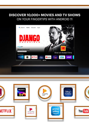 Kodak 100 cm (40 inches) 9XPRO Series Full HD Certified Android LED TV 409X5061 (Black) 