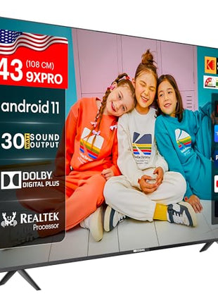 Kodak 108 cm (43 inches) 9XPRO Series Full HD Certified Android LED TV 439X5081 (Black) 