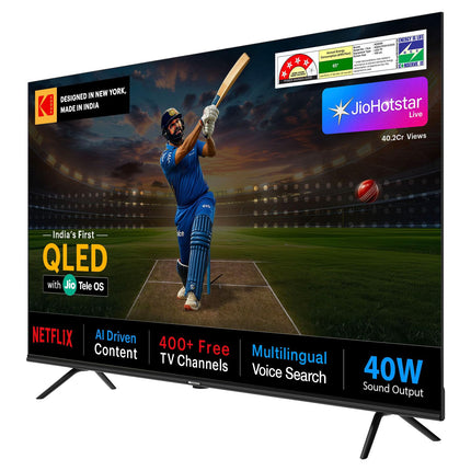 Kodak 108 cm (43 inches) JioTele Series QLED TV KQ43JTV0010 (Black) 