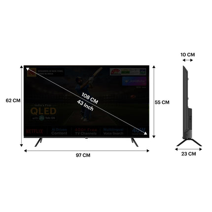 Kodak 108 cm (43 inches) JioTele Series QLED TV KQ43JTV0010 (Black) 
