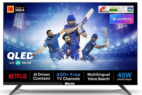 Kodak 108 cm (43 inches) JioTele Series QLED TV KQ43JTV0010 (Black) 