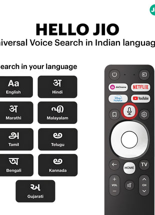 Kodak 108 cm (43 inches) JioTele Series QLED TV KQ43JTV0010 (Black) 