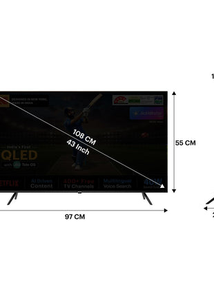 Kodak 108 cm (43 inches) JioTele Series QLED TV KQ43JTV0010 (Black) 