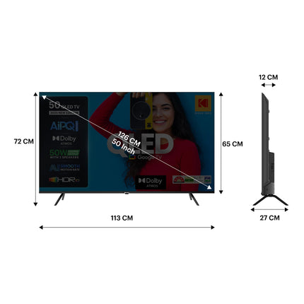Kodak 126 cm (50 inches) Matrix Series UHD 4K QLED Google TV 50ST5015 