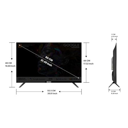 Kodak 80 cm (32 inches) Matrix Series QLED Android Google TV 32MT5077 (Black) 