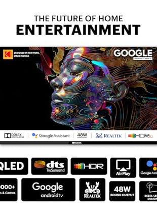 Kodak 80 cm (32 inches) Matrix Series QLED Android Google TV 32MT5077 (Black) 