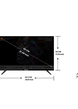Kodak 80 cm (32 inches) Matrix Series QLED Android Google TV 32MT5077 (Black) 
