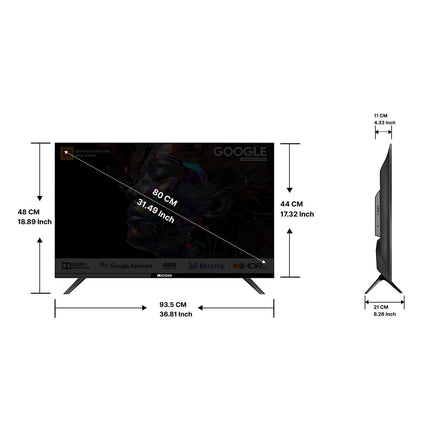 Kodak 80 cm (32 inches) Matrix Series QLED Android Google TV 32MT5077 (Black) 