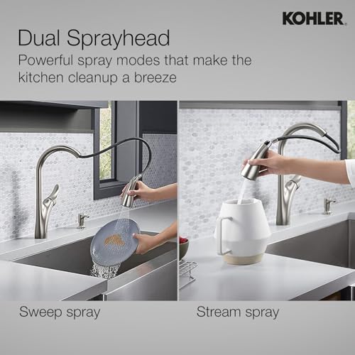 Kohler Emile 26448IN-4-VS Pulldown Kitchen Faucet With Docking Spray 