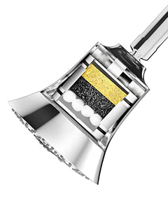 Kohler Rain Duet Filter Shower Head Five Spray Water Purifier Chrome Wall Mount 