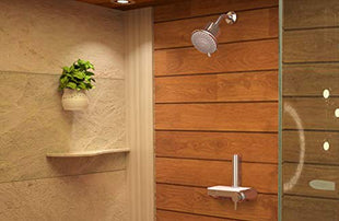 Kohler Rain Duet Filter Shower Head Five Spray Water Purifier Chrome Wall Mount 